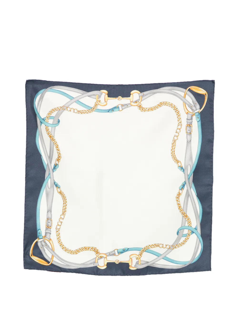 Gucci Horsebit-print square scarf - Nude
