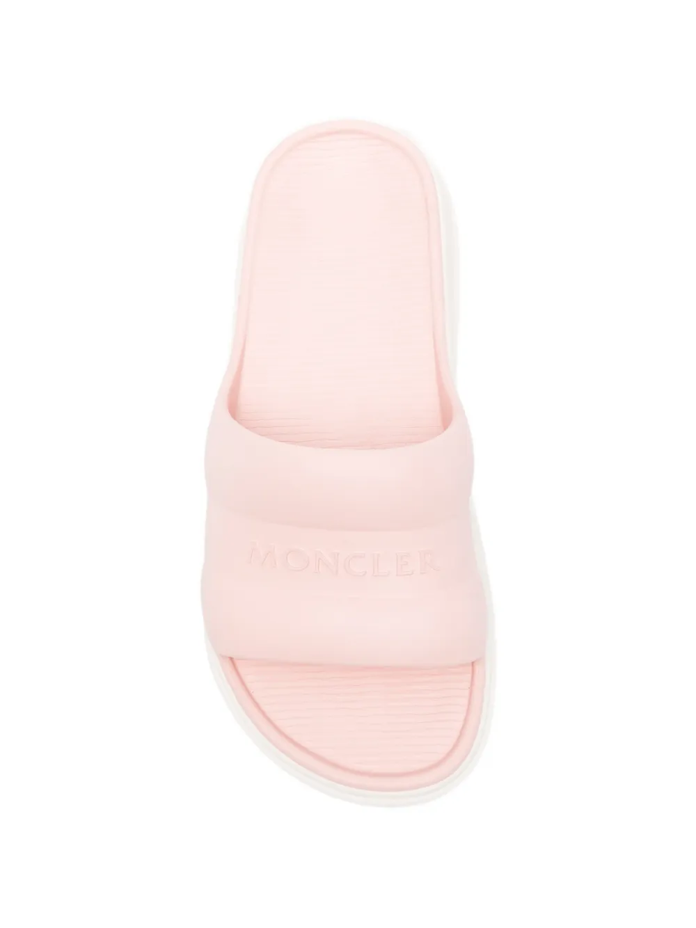 Moncler Altive slippers met logo-reliëf Roze