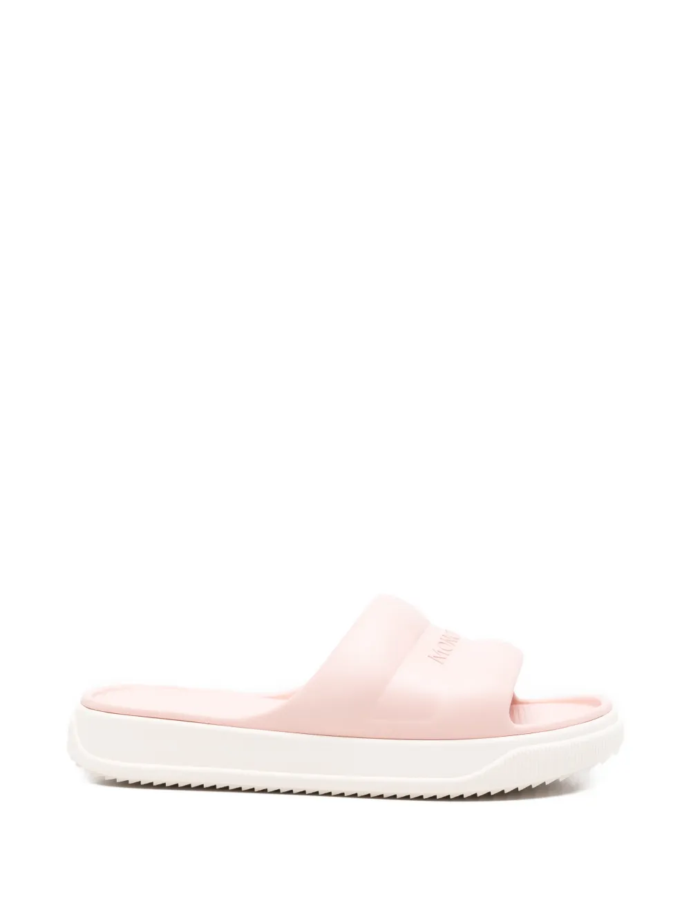Moncler Altive slippers met logo-reliëf Roze