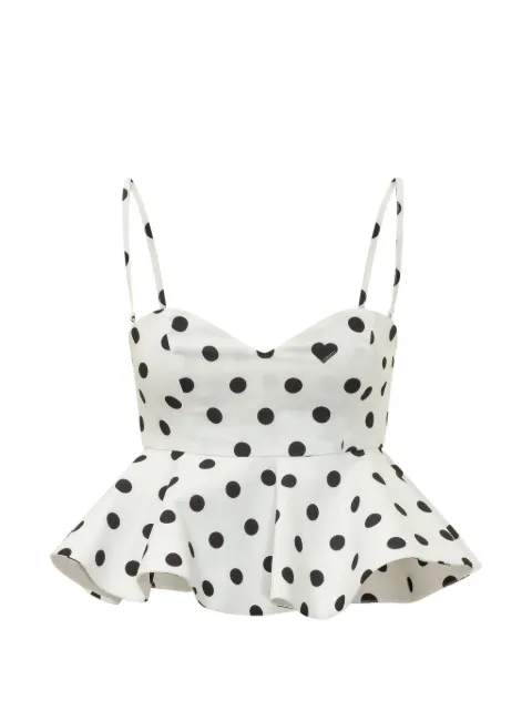 Fiorucci polka-dot peplum top