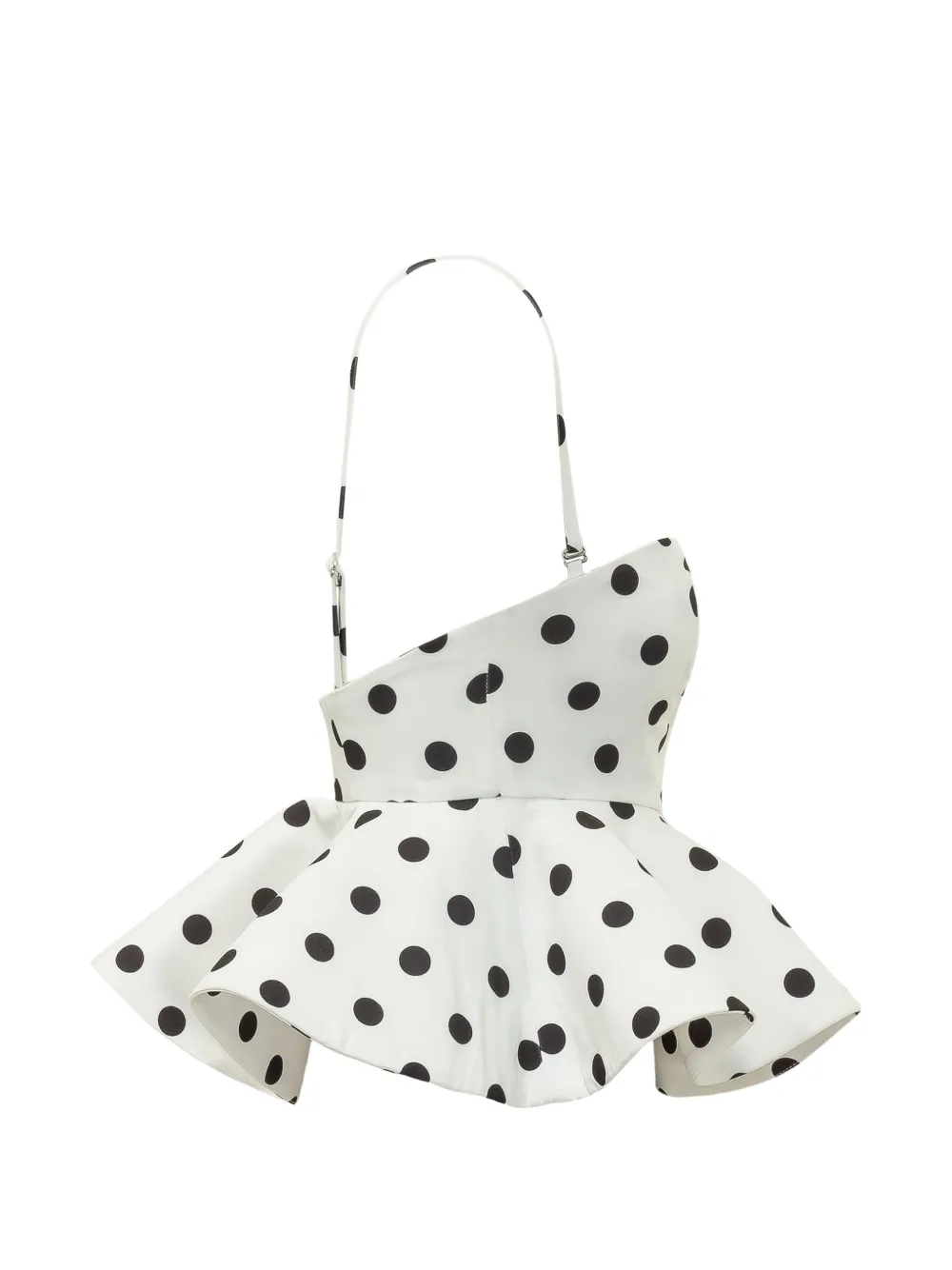 Fiorucci Peplum top met stippen Wit