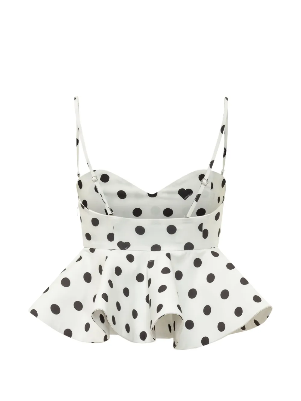 Fiorucci Peplum top met stippen Wit