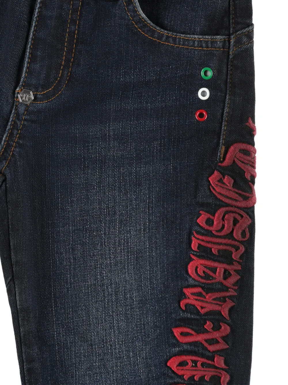 Philipp Plein Junior Milano gothic broek Blauw