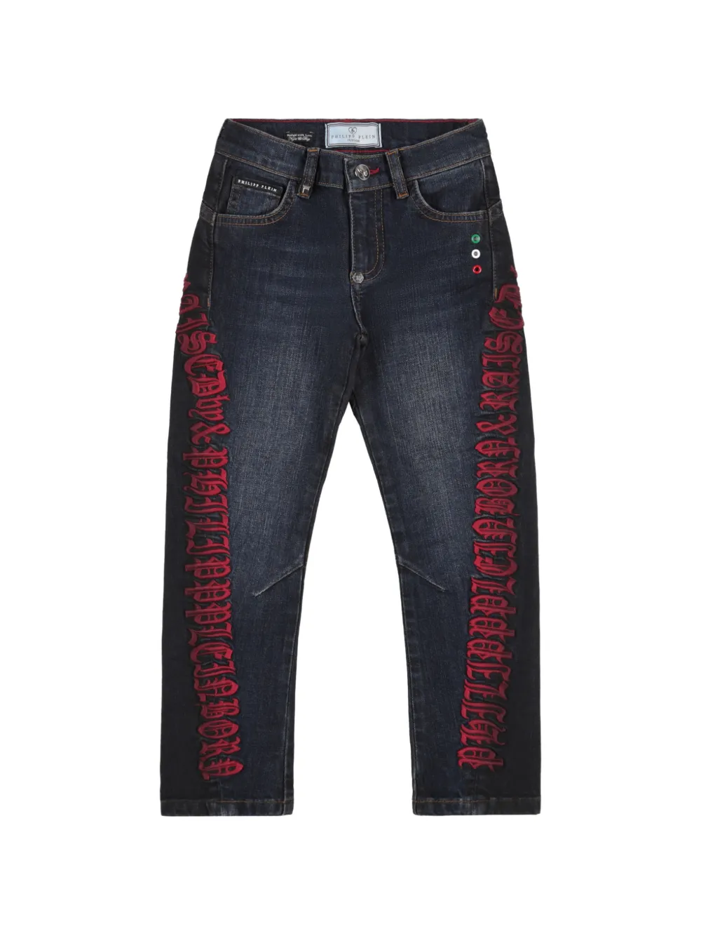 Philipp Plein Junior milano cut gothic trousers - Blu