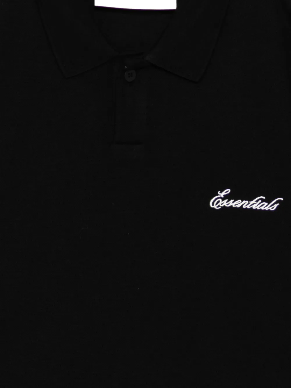 FEAR OF GOD ESSENTIALS KIDS Essentials poloshirt met geborduurd logo Zwart