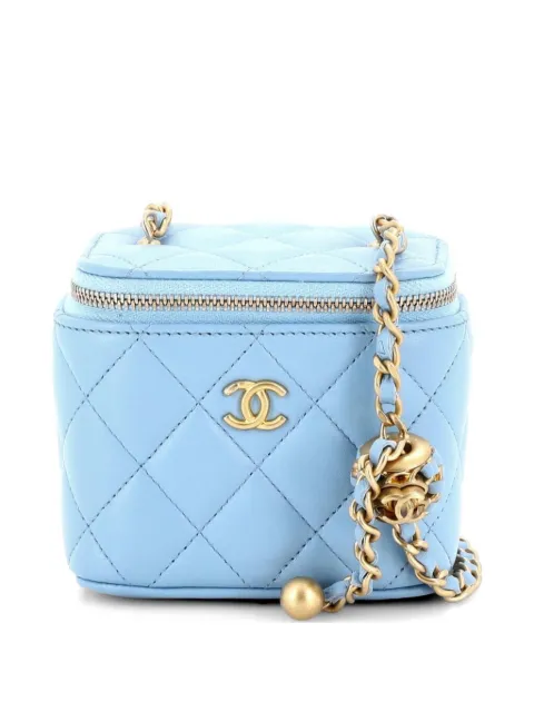 CHANEL Pre-Owned Pearl Crush Vanity Case with Chain quiltad kuvertväska