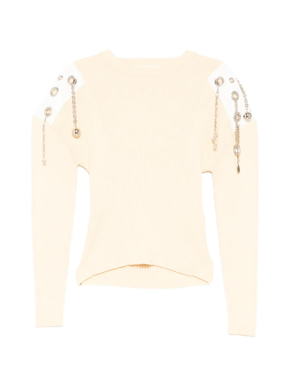 Toga decoration ribbed sweater - Toni neutri