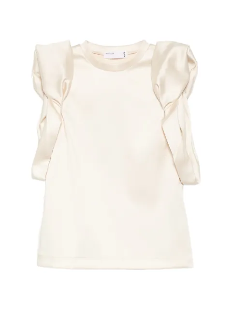 Toga satin roll-sleeves top