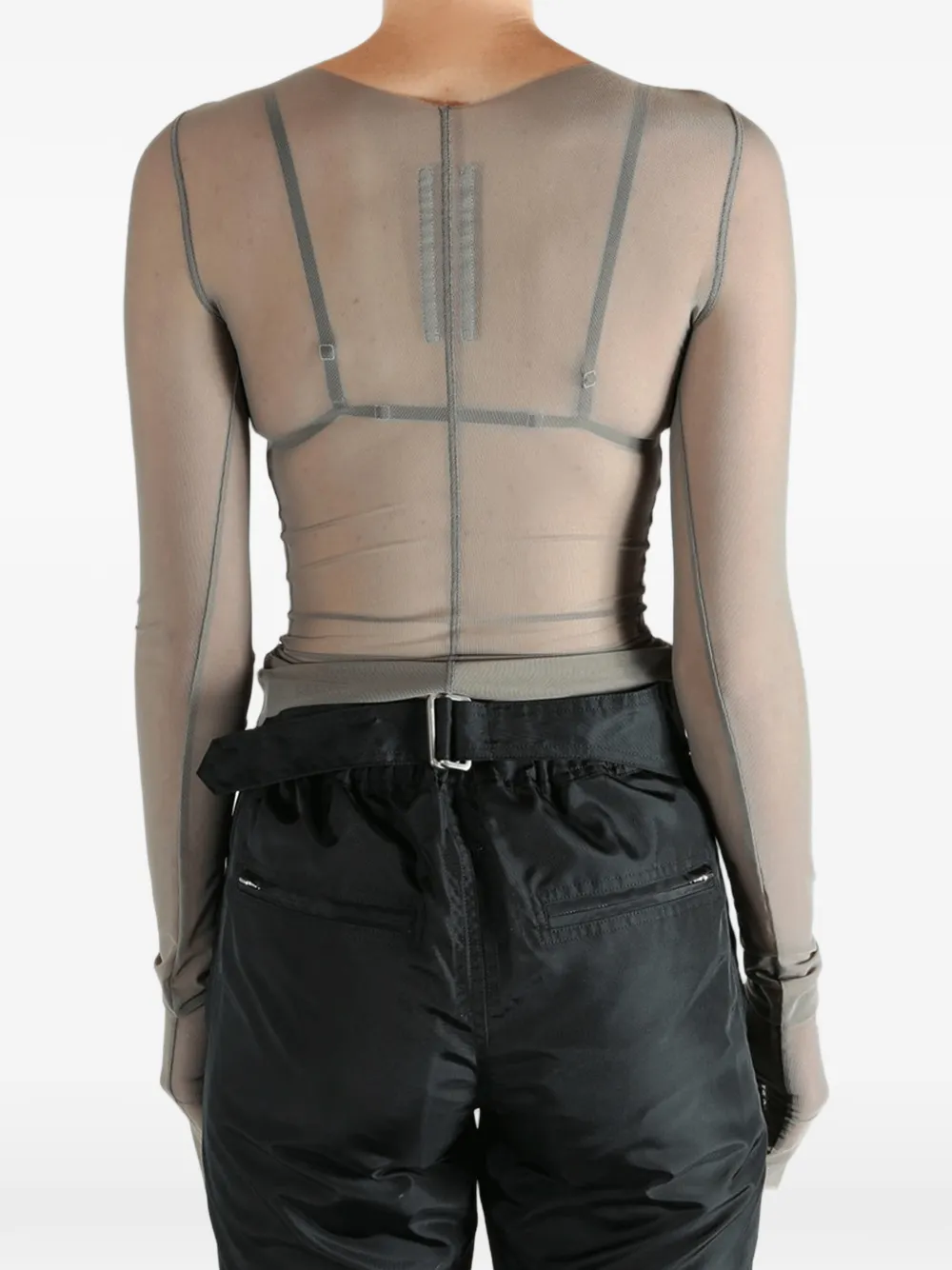 Rick Owens Temple T-shirt met naaddetail Groen