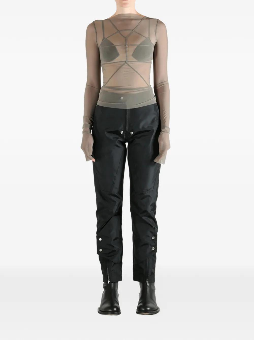 Rick Owens Temple T-shirt met naaddetail Groen