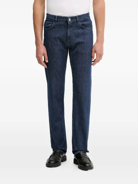 Trussardi logo-patch straight-leg jeans