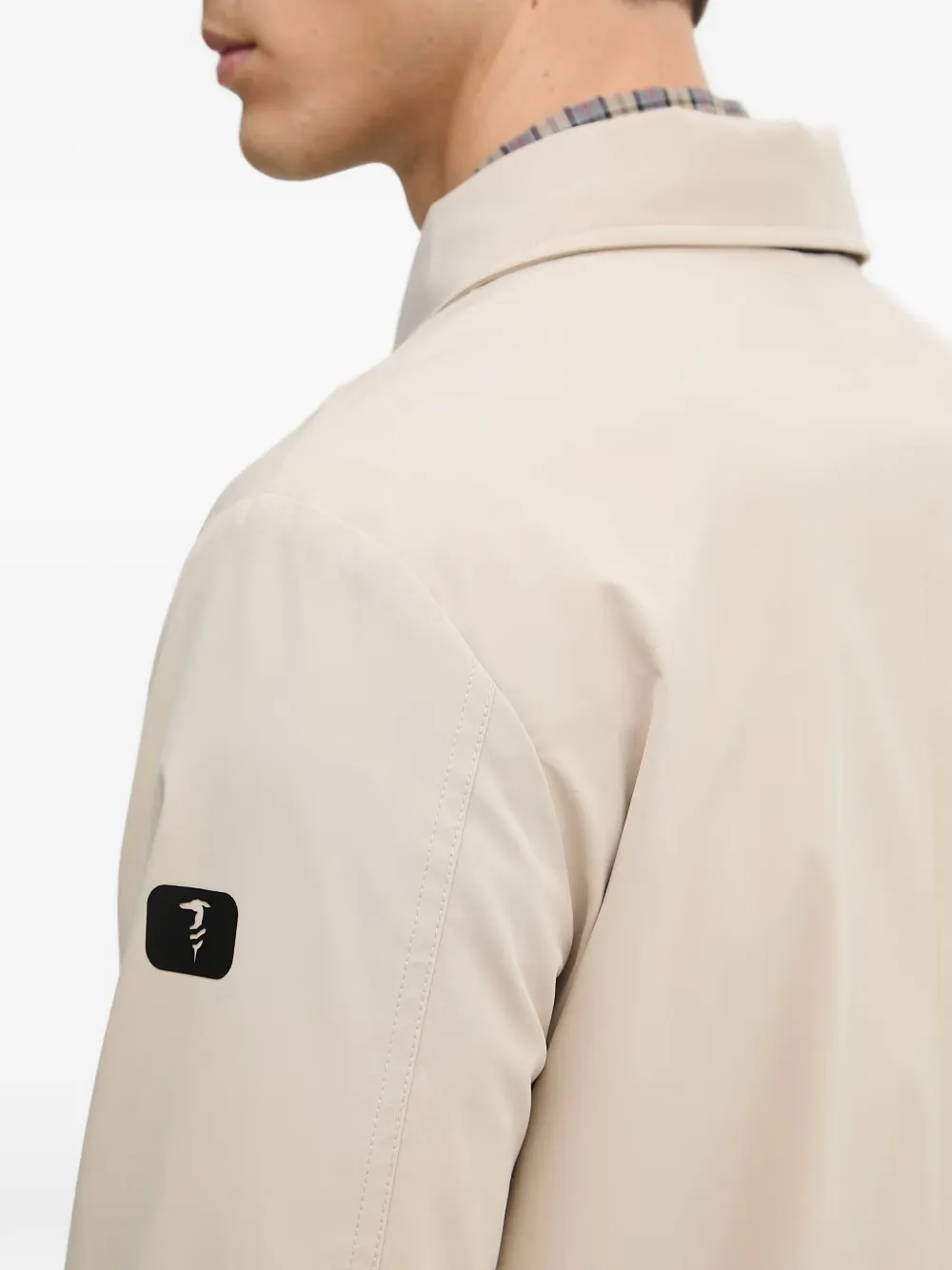Trussardi Jas met logopatch Beige