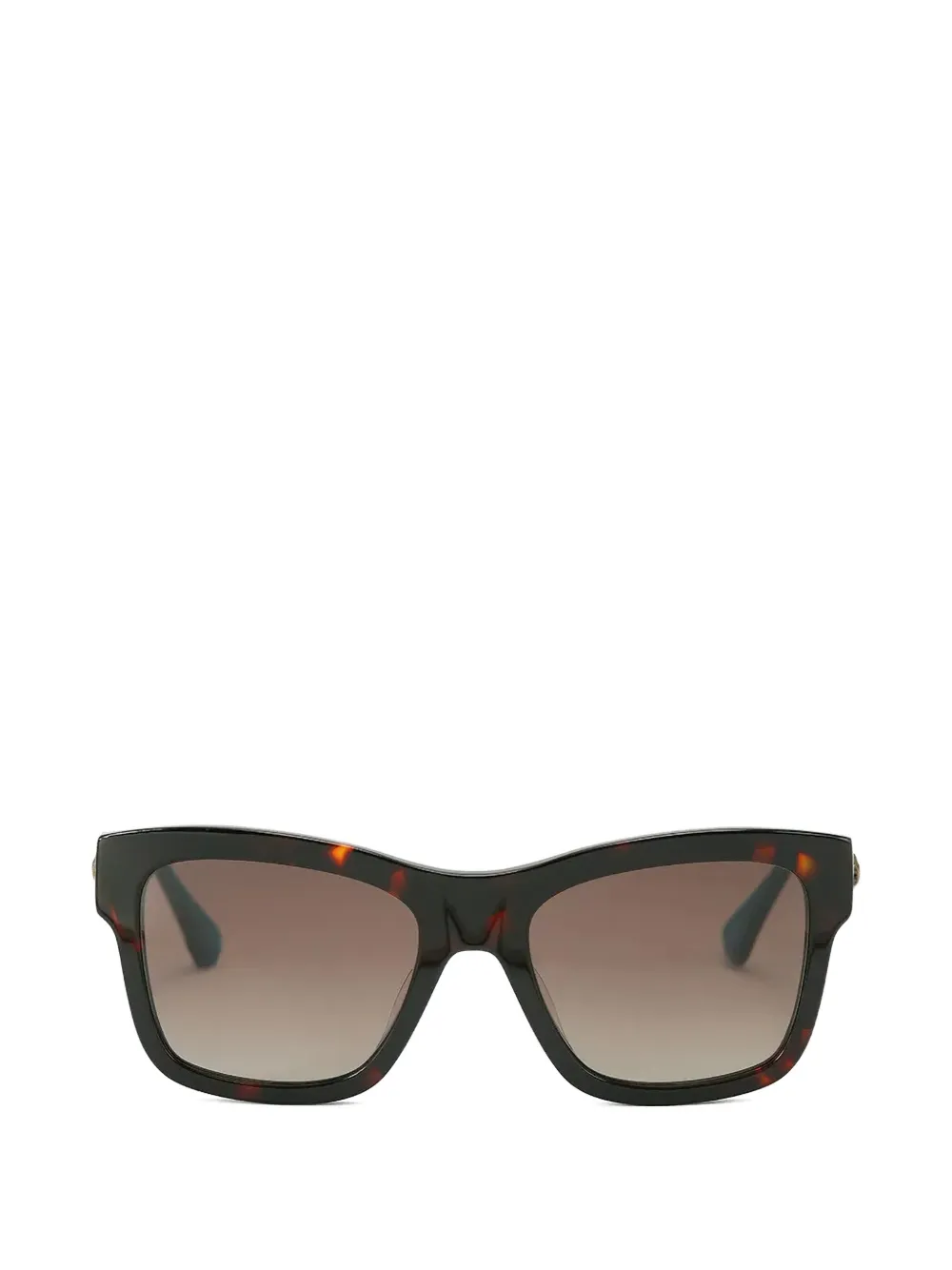 Kurt Geiger London tortoiseshell-effect rectangle-frame sunglasses - Marrone