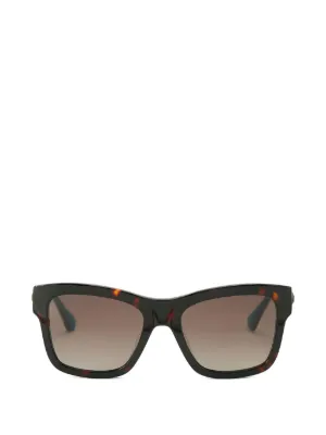 Kurt Geiger Transparent Frame Sunglasses with Brown Gradient Lenses with eagle SHOREDITCH AVIATOR brown sunglasses by KURT GEIGER LONDON main image 2