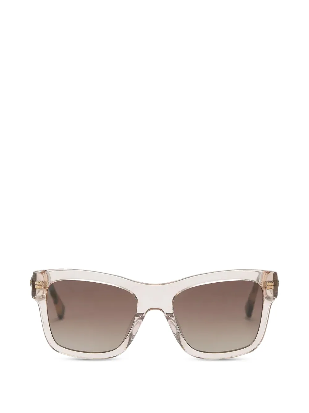 Kurt Geiger London tortoiseshell-effect rectangle-frame sunglasses - Nude