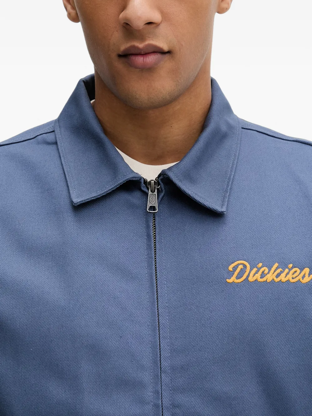 DICKIES Wellsville shirtjack met geborduurd logo en rits Blauw