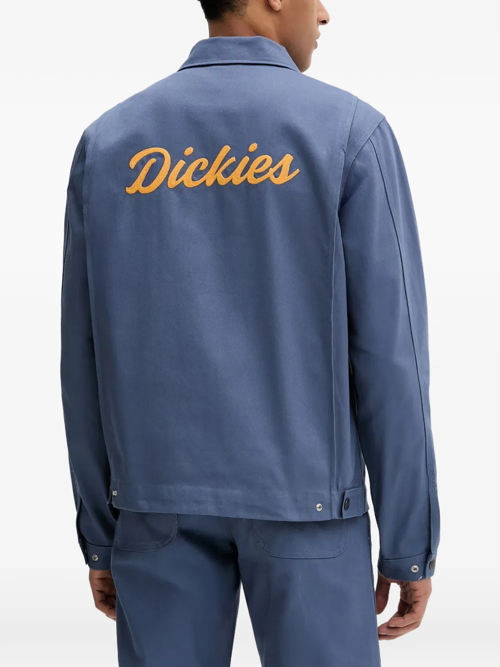 DICKIES Wellsville shirtjack met geborduurd logo en rits Blauw
