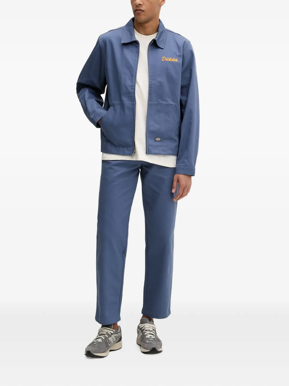 DICKIES Wellsville shirtjack met geborduurd logo en rits Blauw