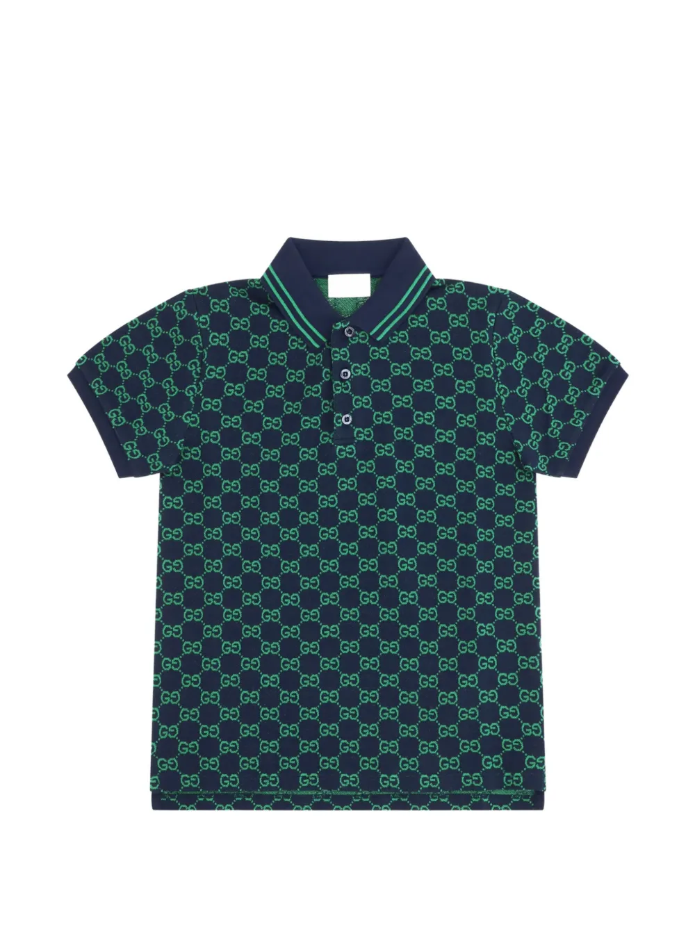Gucci Kids GG Supreme polo shirt - Blue