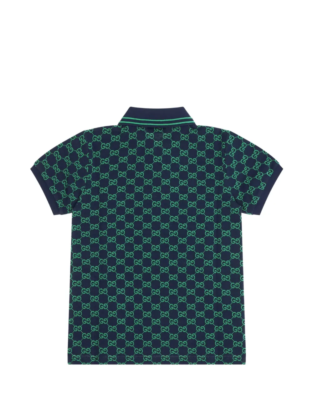 Gucci Kids Poloshirt met monogram Blauw