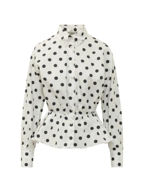 Fiorucci polka-dot peplum shirt
