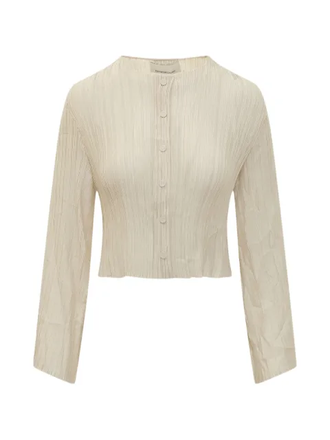 Gongdid Design plissé-effect button-up cardigan