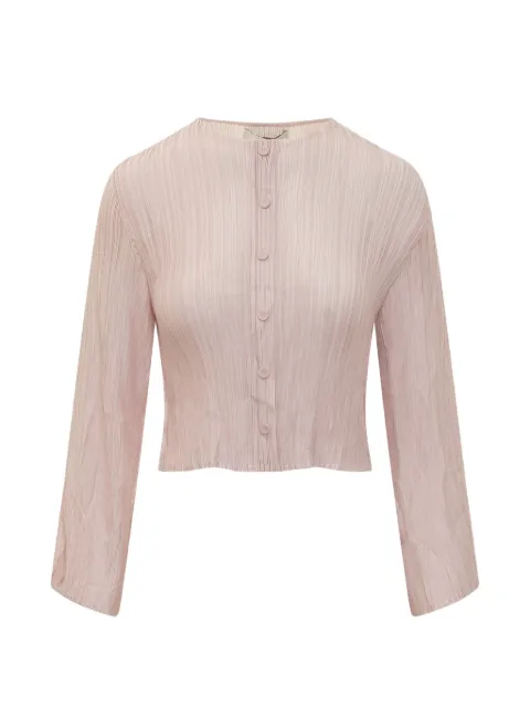Gongdid Design plissé-effect cropped cardigan