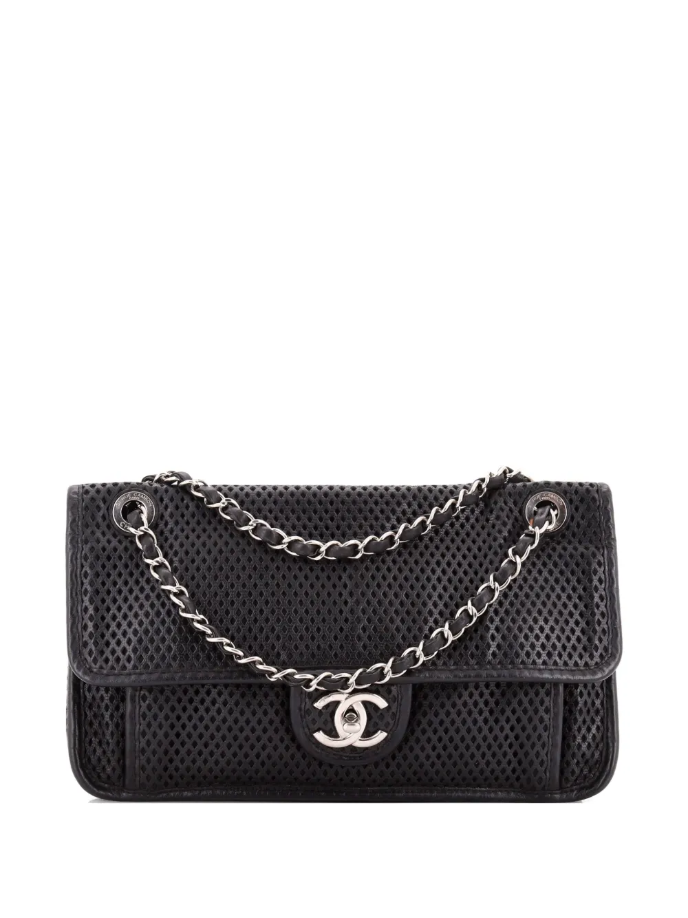 CHANEL Pre-Owned Up In The Air Flap Bag Perforated Leather Medium shoulder bag - Black