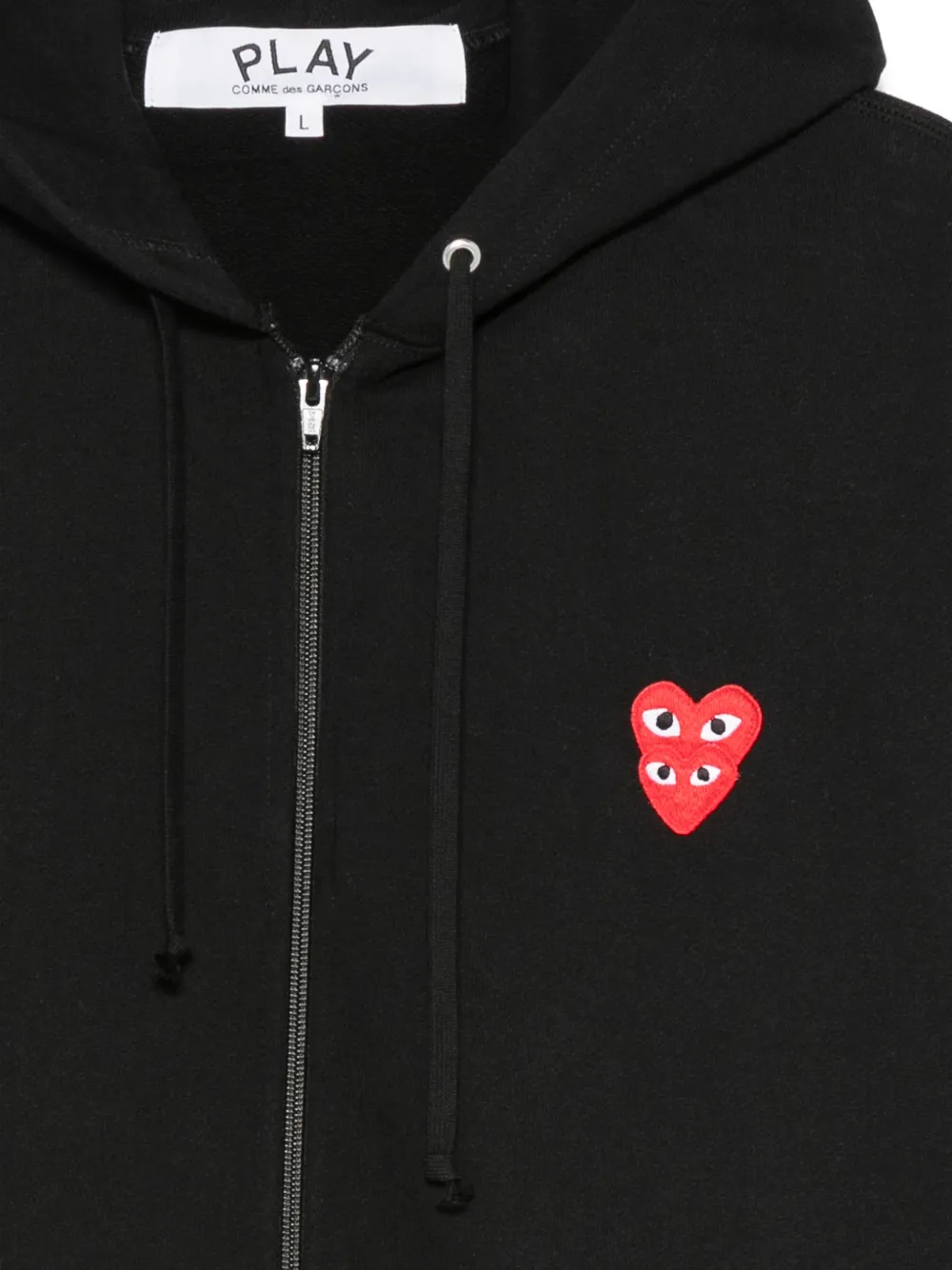 Comme Des Garçons Play Hoodie met hartpatch Zwart