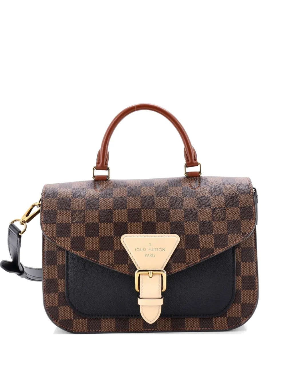 Louis Vuitton Pre-Owned Beaumarchais Handbag Damier with Leather shoulder bag - Nero