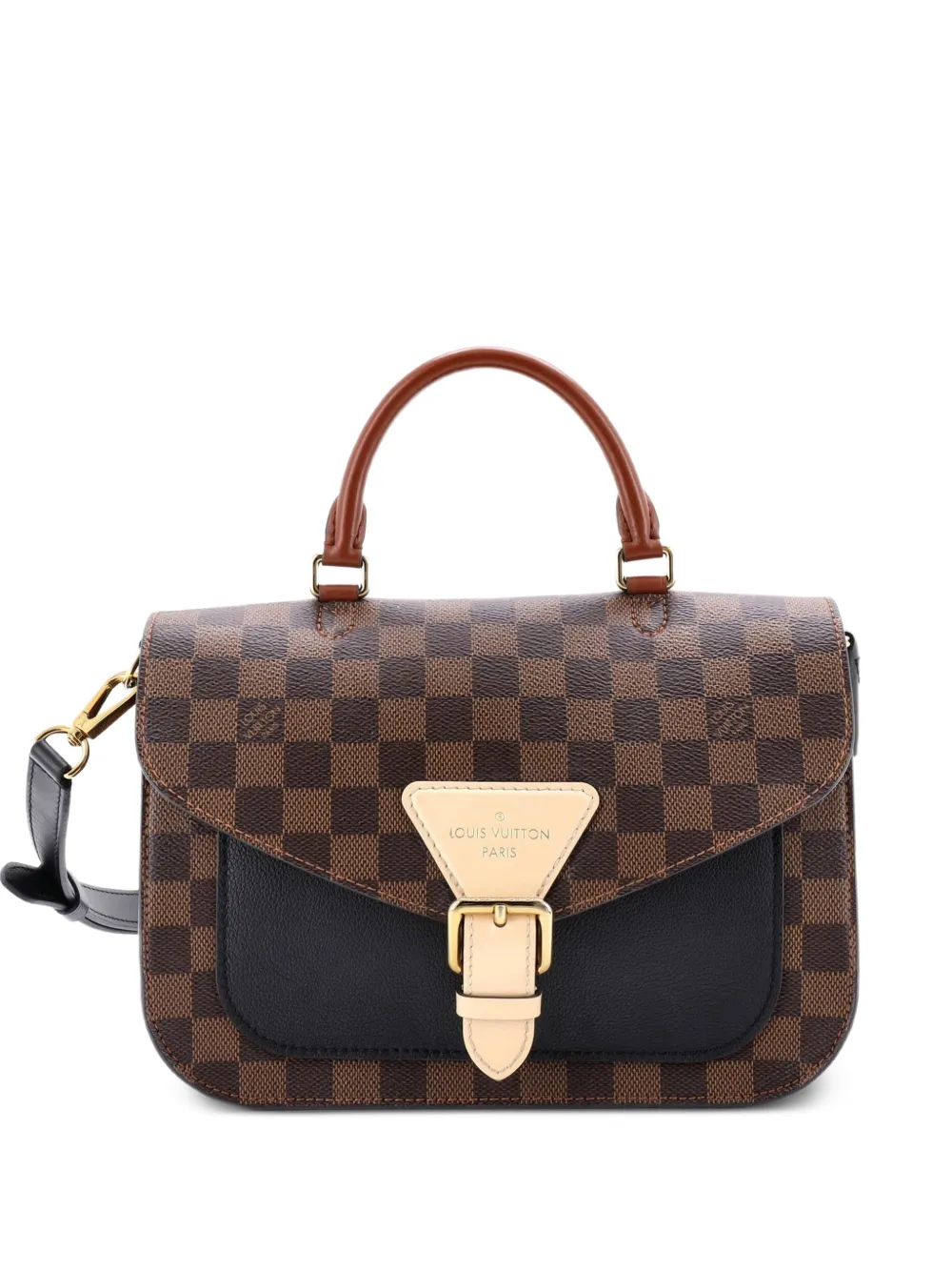 Louis Vuitton Pre-Owned Beaumarchais Handbag Damier with Leather shoulder bag - Nero