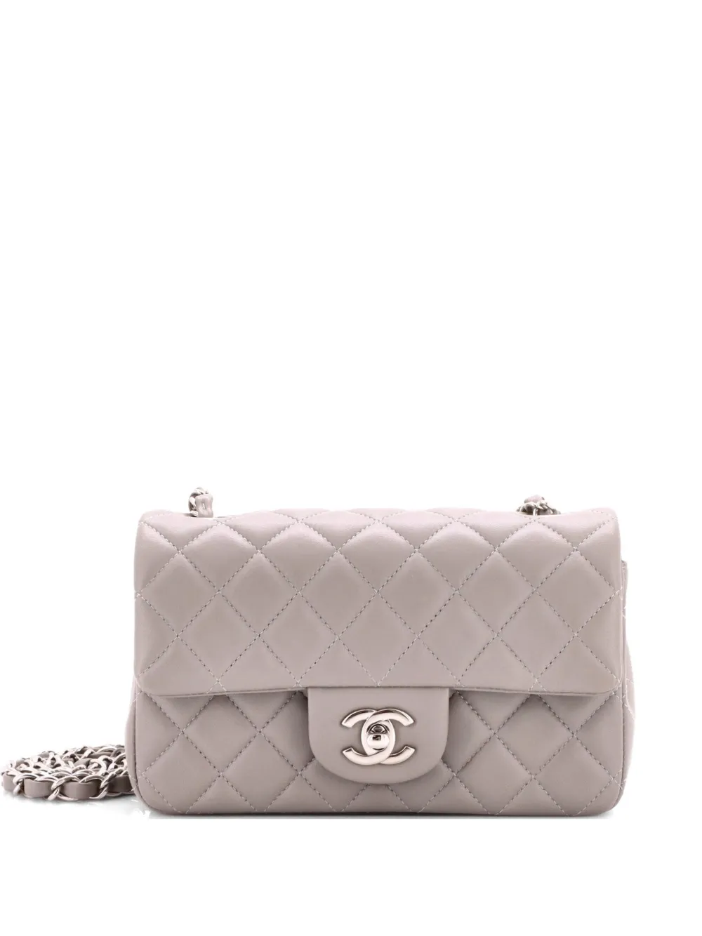 CHANEL Pre-Owned Classic Single Flap Bag Quilted Lambskin Mini crossbody bag - Grau