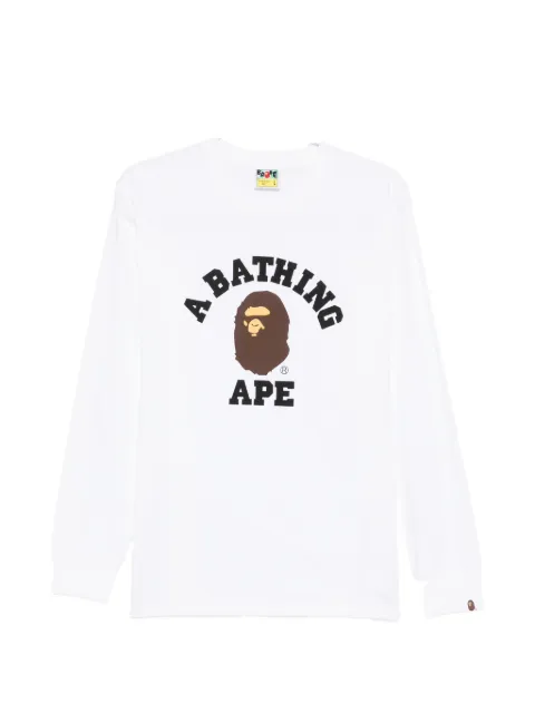 A BATHING APE® logo-detail long-sleeve sweatshirt 
