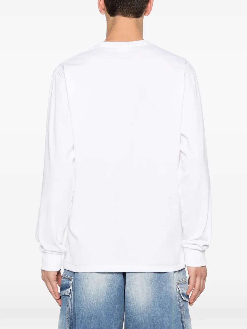 A BATHING APE Sweater met logodetail en lange mouwen Wit