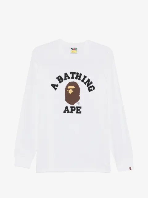 A BATHING APE® logo-detail long-sleeve sweatshirt 