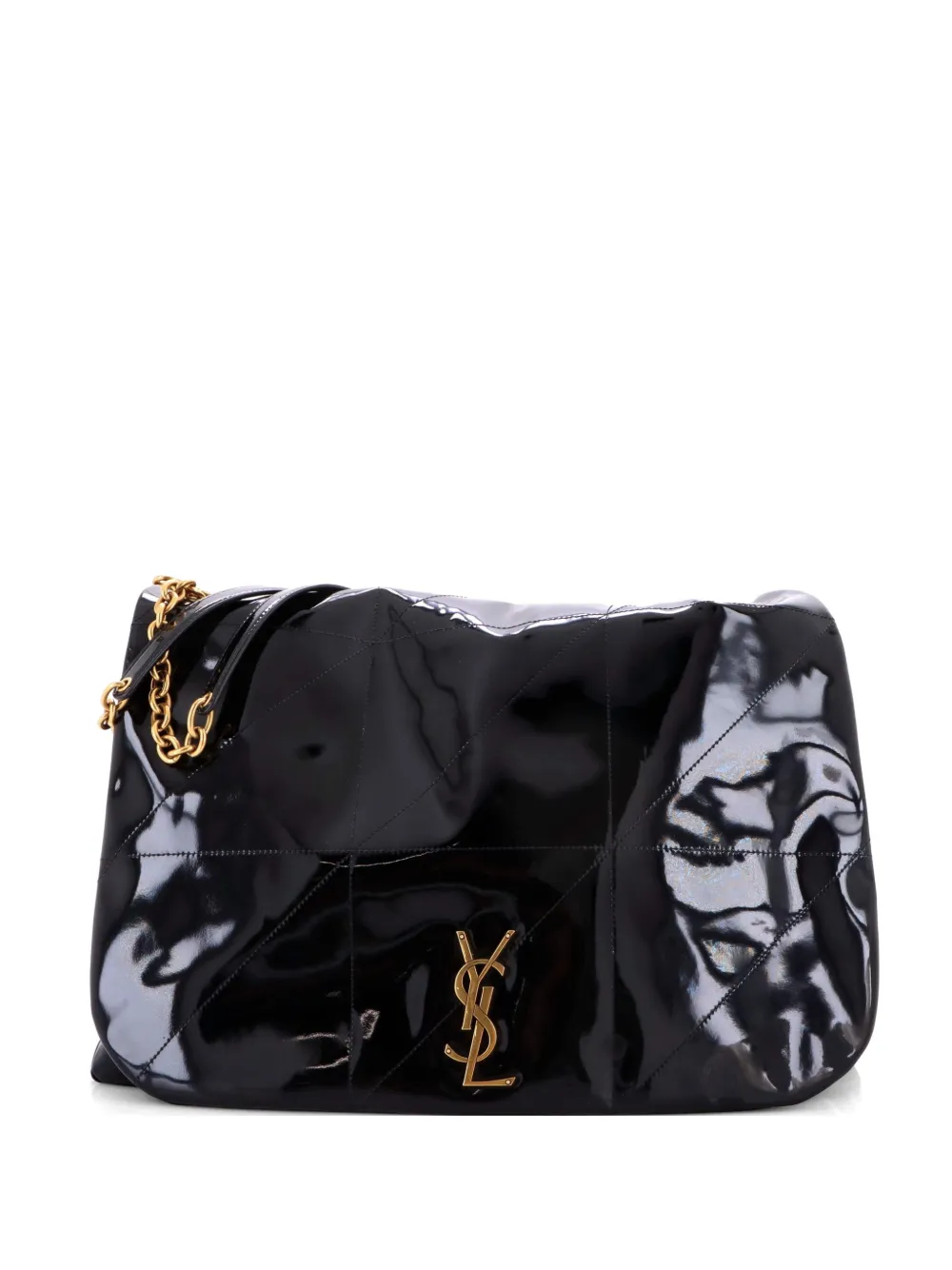 Saint Laurent Pre-Owned Borsa a spalla Jamie 4.3 grande lucida - Nero