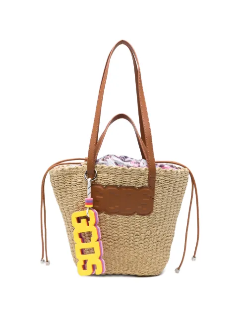 GCDS logo-plaquetote bag