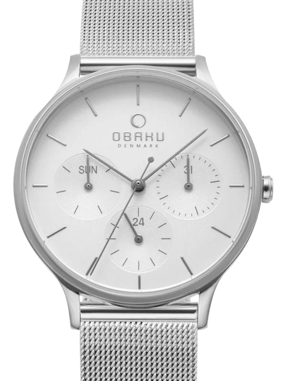  Obaku Reloj Lind Mesh De 34 Mm - Blanco 