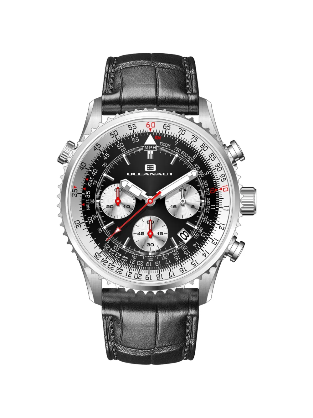 OCEANAUT Flight 46mm watch - Nero