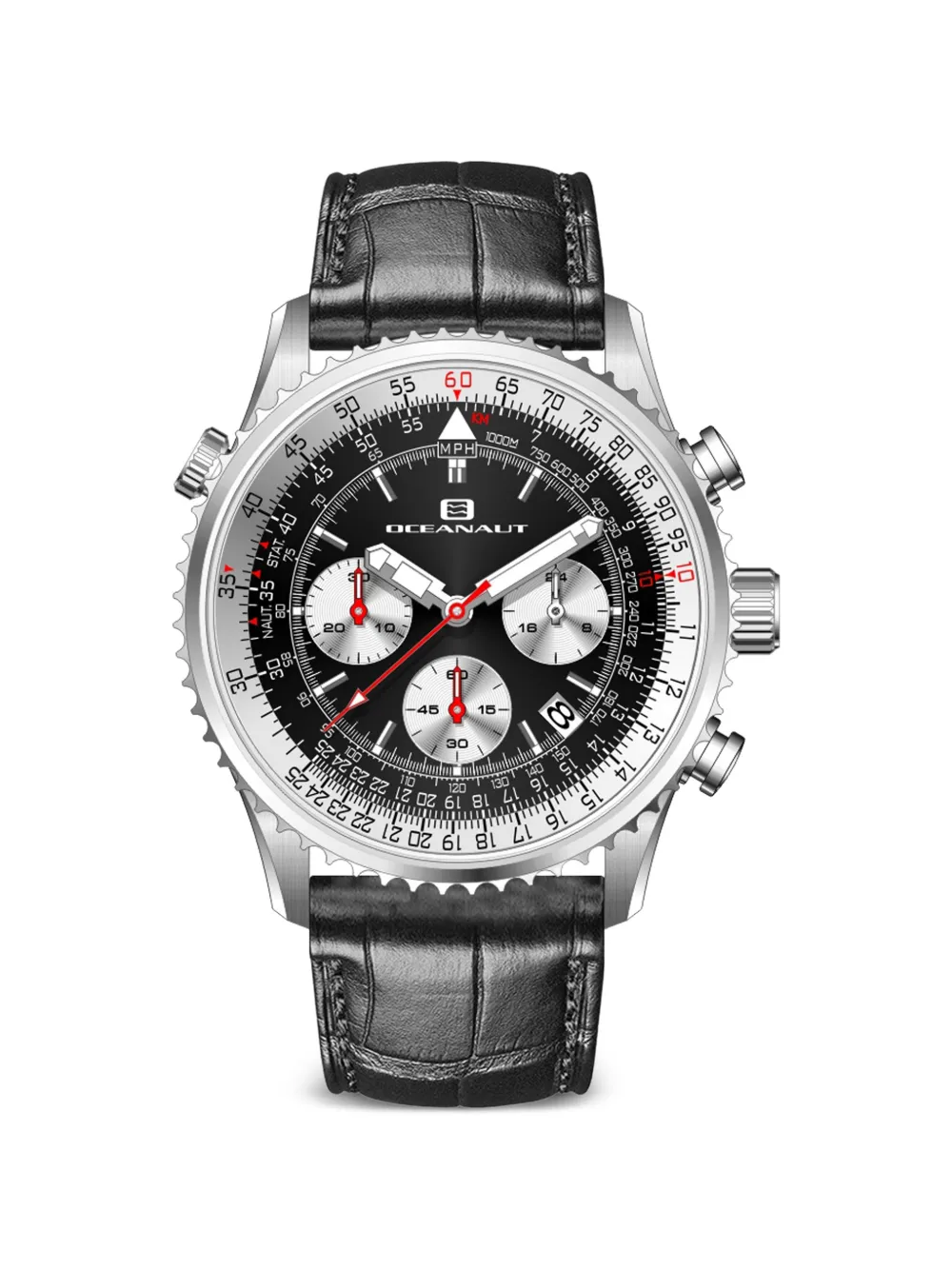 OCEANAUT Flight 46mm watch - Nero