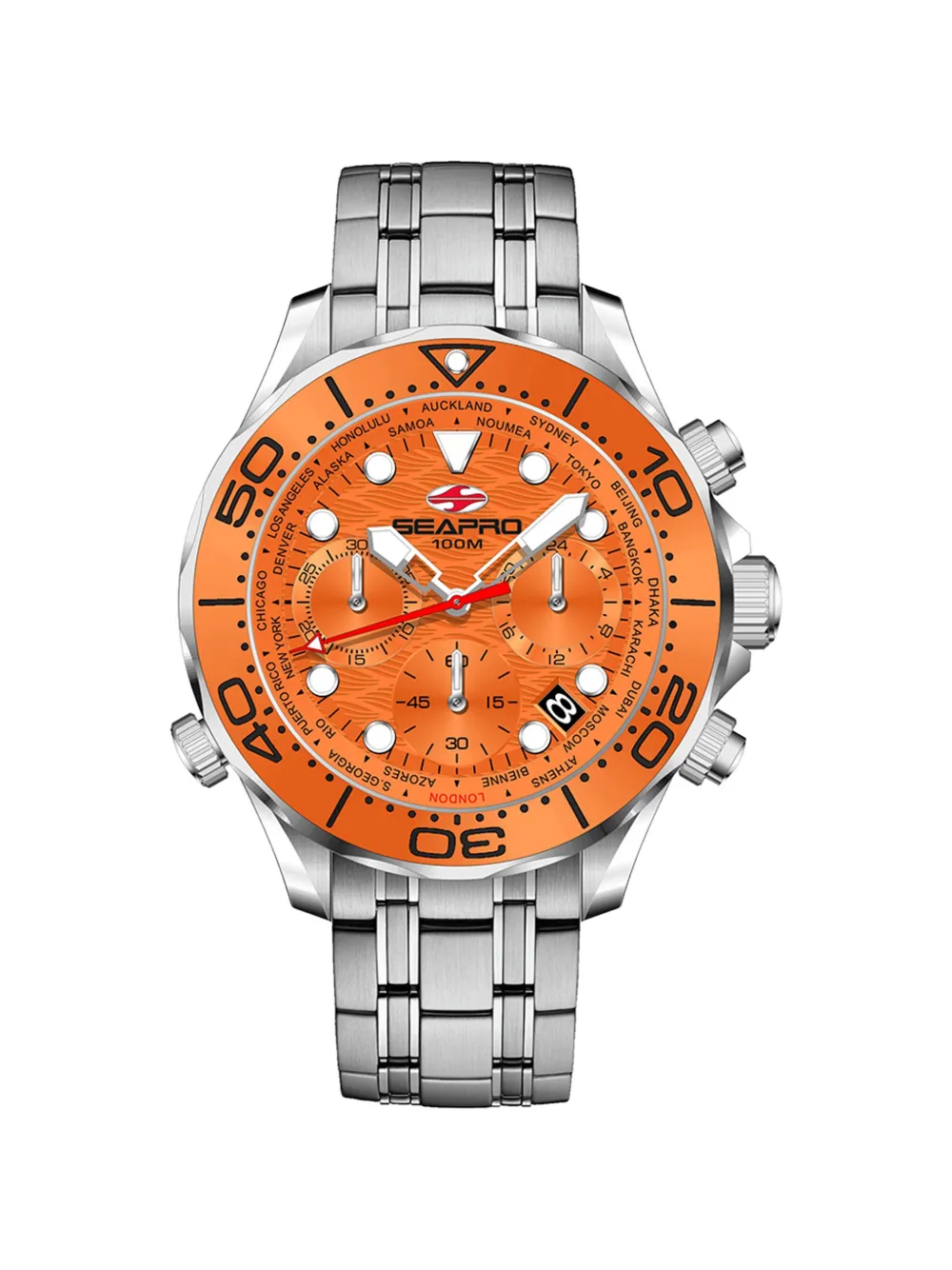 SEAPRO Mondial Timer 44mm watch - Arancione