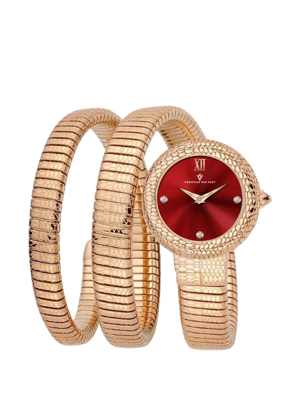CHRISTIAN VAN SANT Naga serpent-link 28mm watch - Rosso