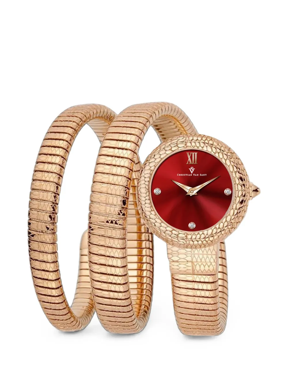 CHRISTIAN VAN SANT Naga serpent-link 28mm watch - Rosso