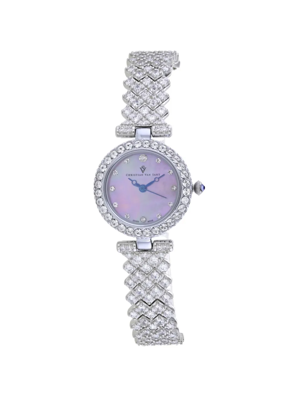 CHRISTIAN VAN SANT Romana 25mm crystal-embellished watch - Rosa