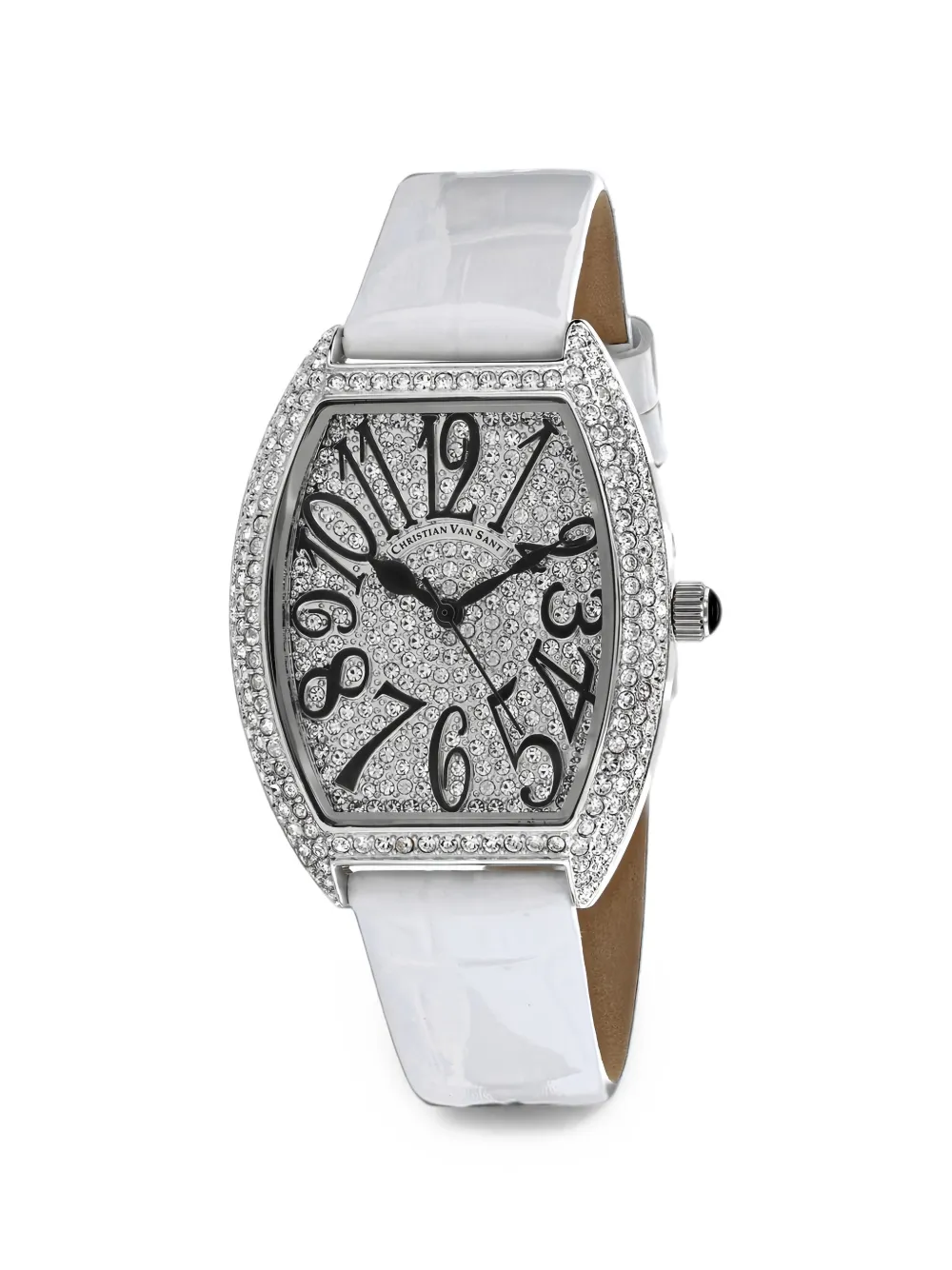 CHRISTIAN VAN SANT crystal-embellished 42mm watch - Bianco