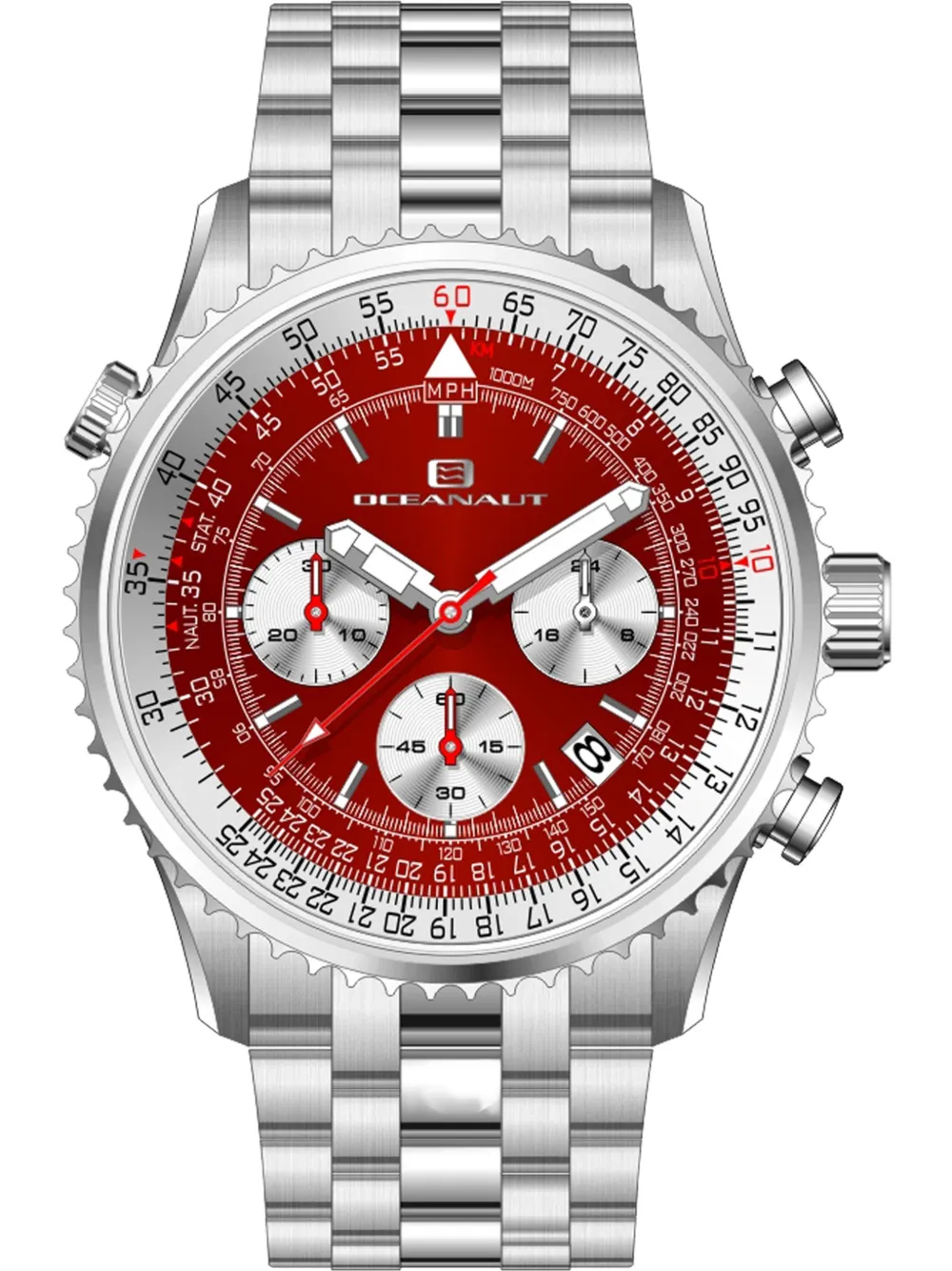  Oceanaut Orologio Flight 46mm - Rosso 