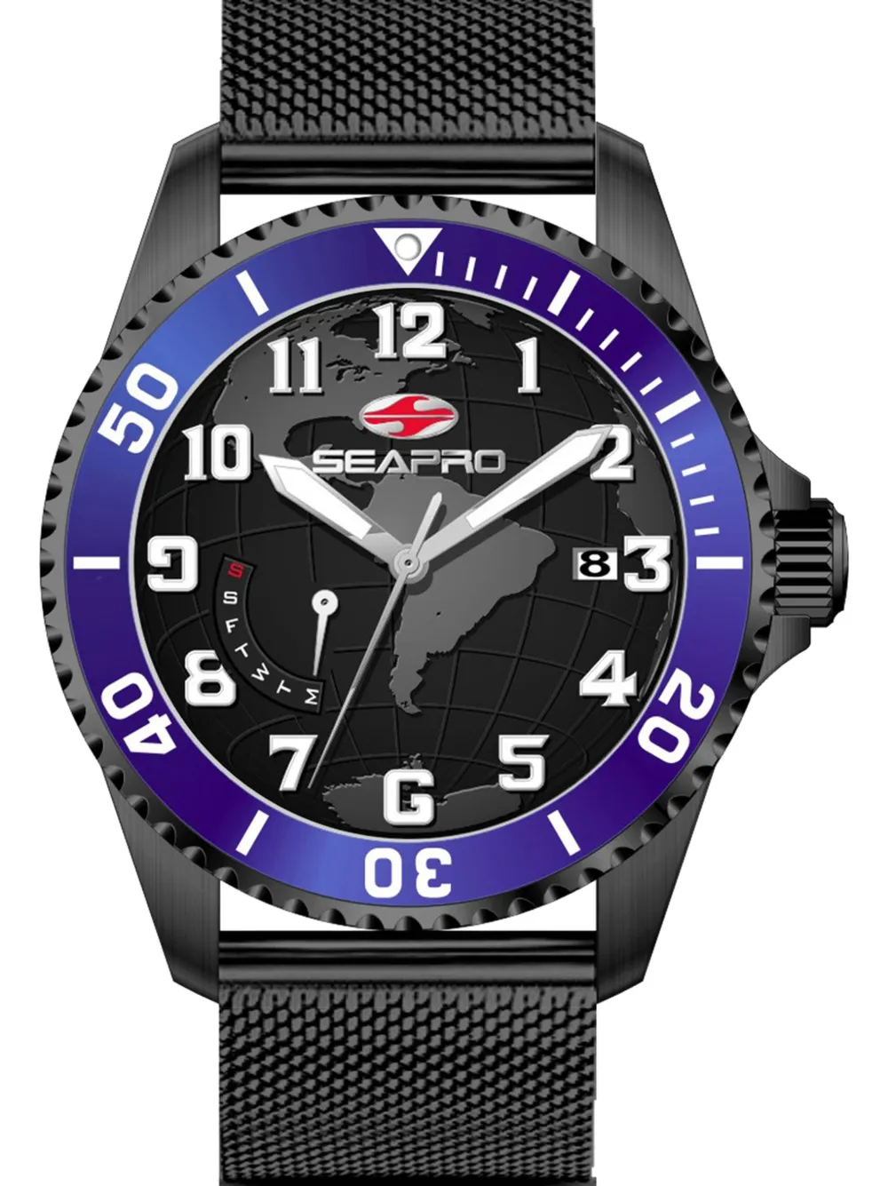  Seapro Montre Voyager 42 Mm - Noir 