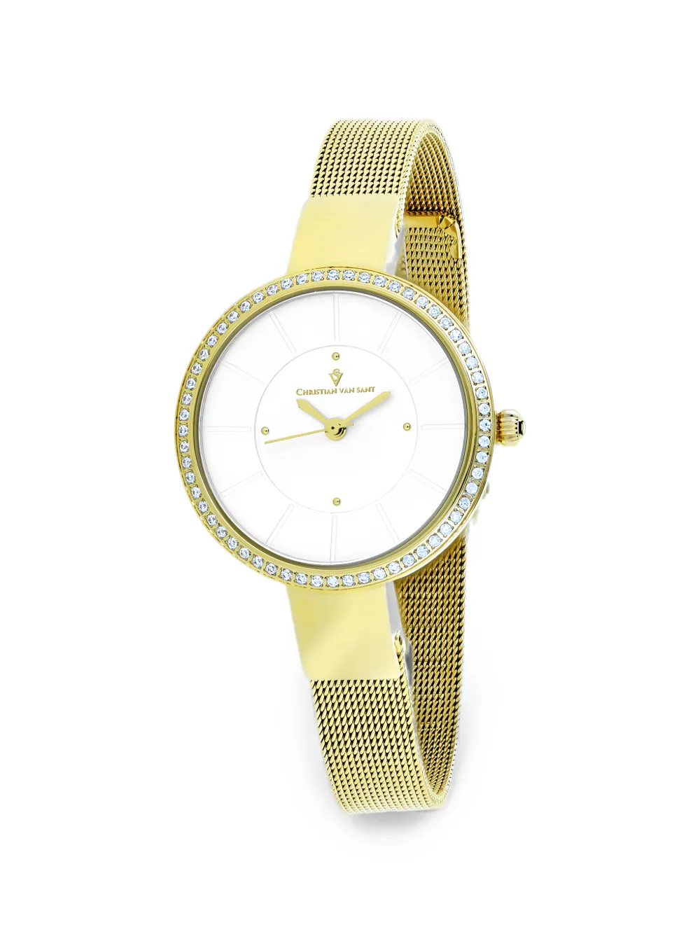 CHRISTIAN VAN SANT Reign crystal-embellished 32mm watch - Bianco