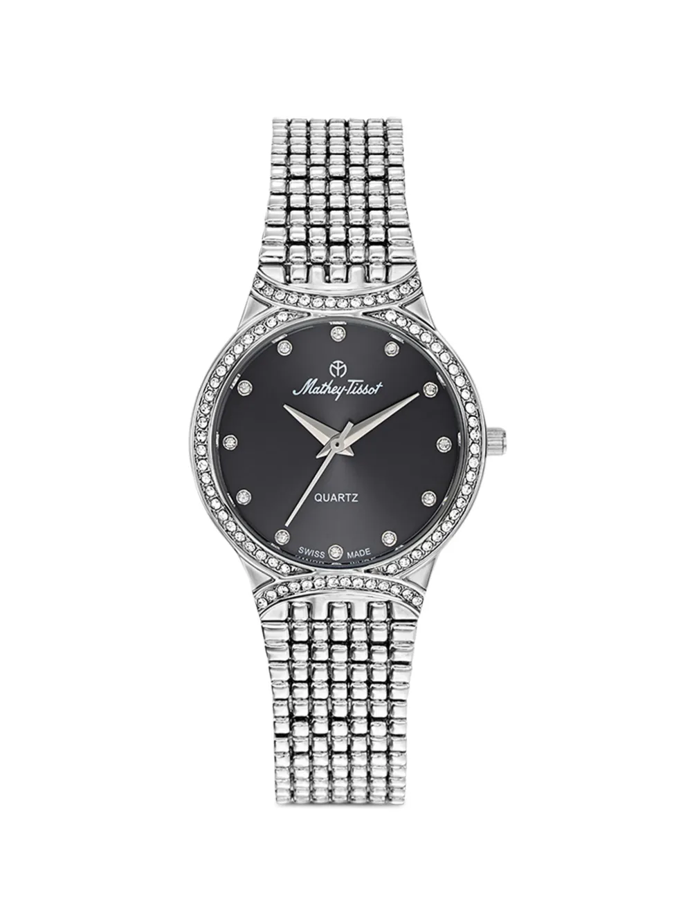 Mathey Tissot crystal-embellished 28mm watch - Nero