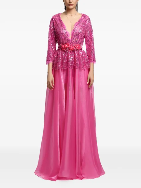 MIAU by Clara Rotescu Jaipur sequin-embellished maxi dress